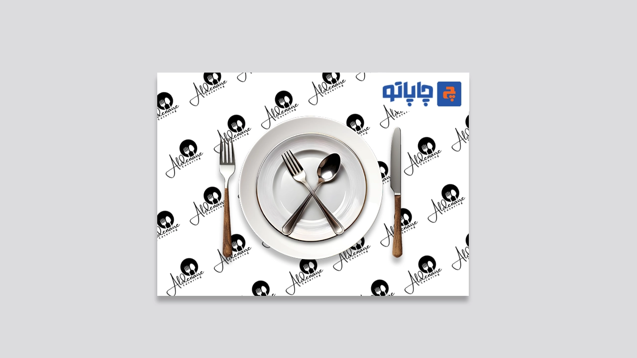 چاپ زیر بشقابی گلاسه 135 گرم تکرنگ